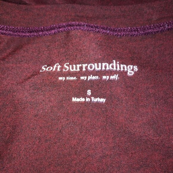 Soft Surroundings Womens Size S Burgundy Long Sleeve Scoop Neck Tunic Top Small - Picture 8 of 10